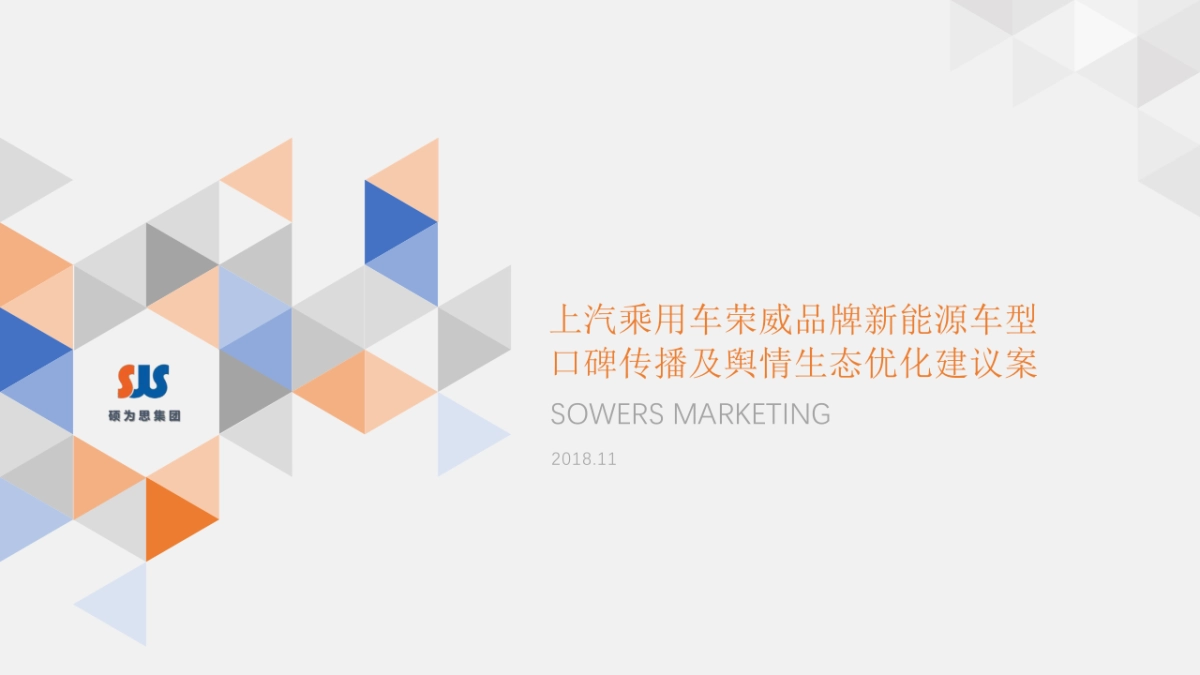 2019年度上汽乘用车荣威品牌新能源口碑传播及舆情生态建议案-硕为思_第1页