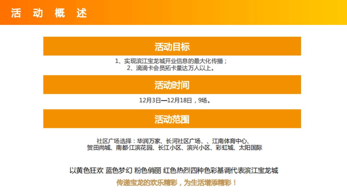 滨江宝龙城开业社区行执行细案_第3页