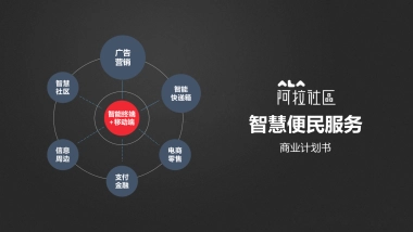 《阿拉社区》小区智慧便民服务广告传媒一体机商业计划书