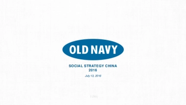 【RGA】OLD NAVY 中国社交媒体营销策略
