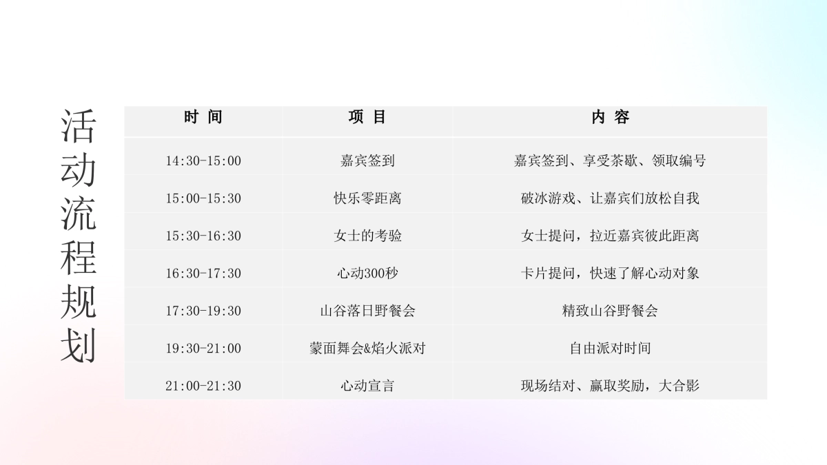 2022都市青年社交“山谷落日派对”活动策划方案_第7页
