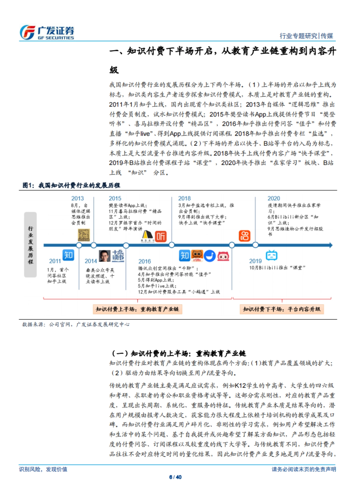 传媒行业广视角:知识付费下半场,从产业链重构到内容升级-广发证券-40页_第6页