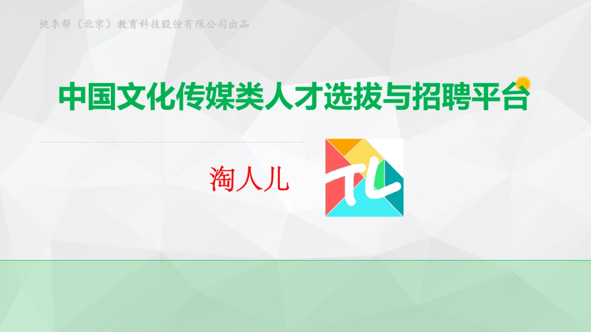 《淘人儿》中国文化传媒类人才选拔与招聘平台app项目商业计划书_第1页