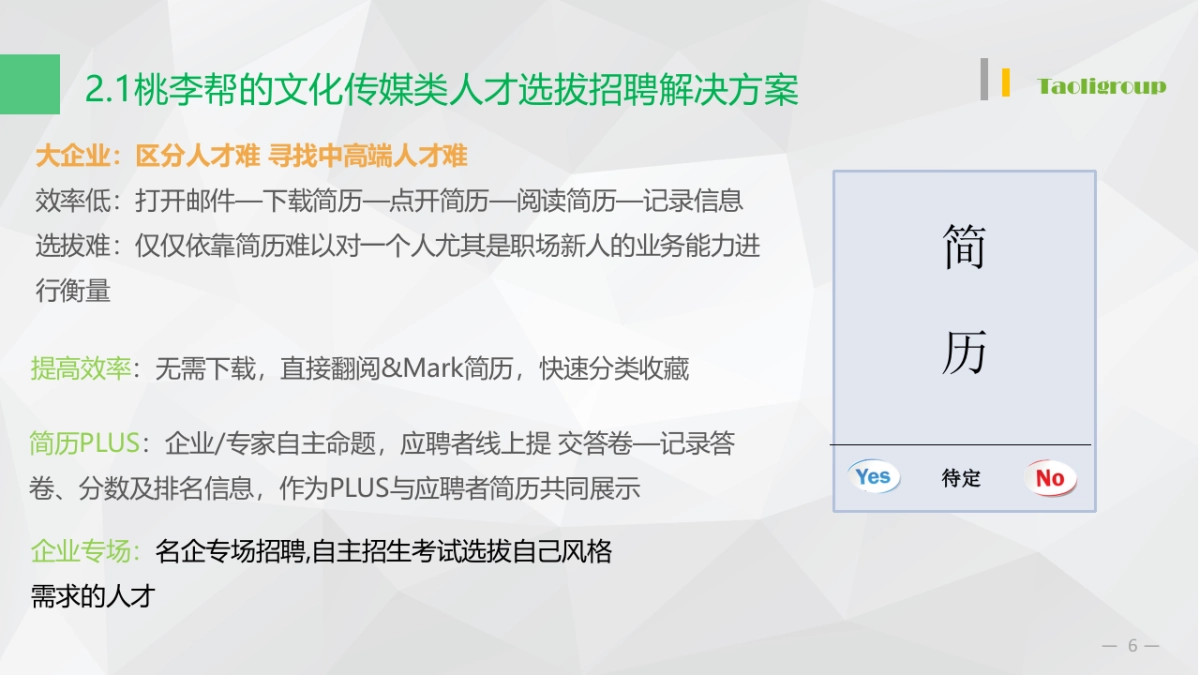 《淘人儿》中国文化传媒类人才选拔与招聘平台app项目商业计划书_第7页