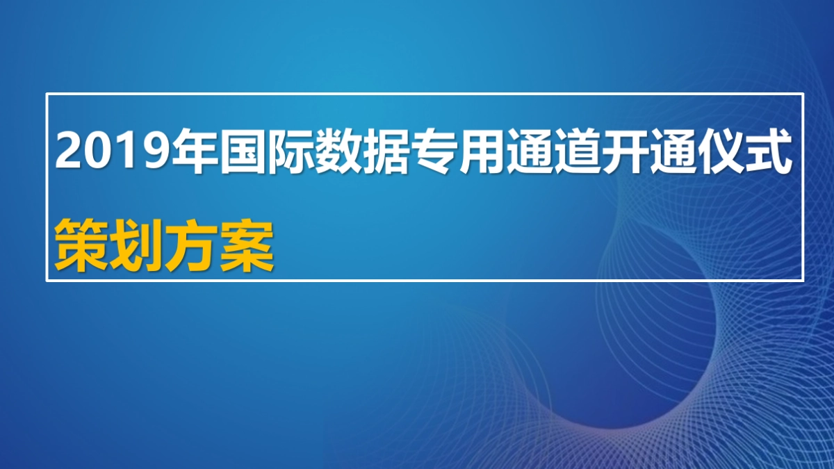 2019年国际数据专用通道开通仪式_第1页