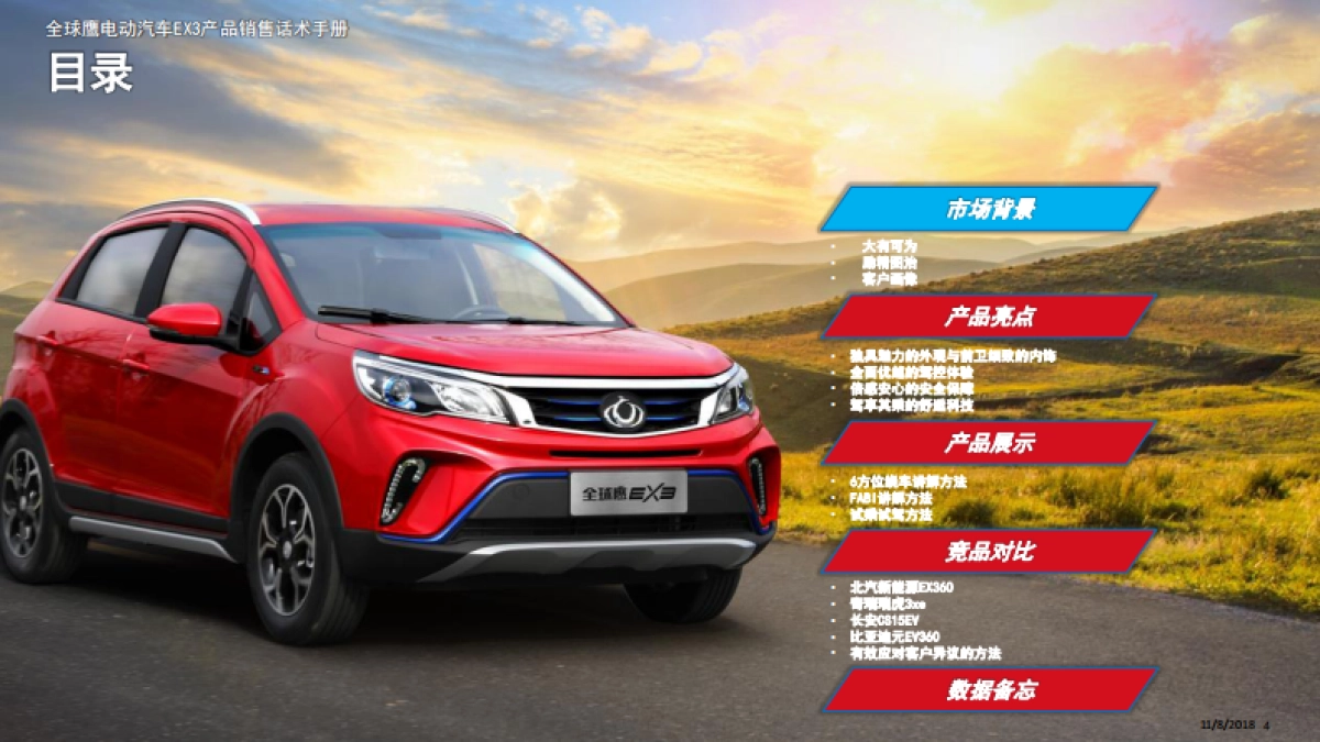 全球鹰电动汽车EX3产品销售话术手册_第4页