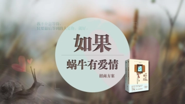 《如果蜗牛有爱情》项目通案