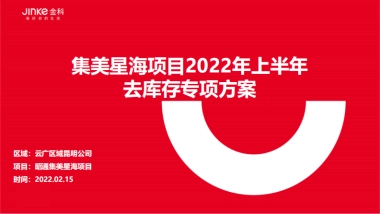 2022昭通集美星海项目项目上半年去库存专项方案