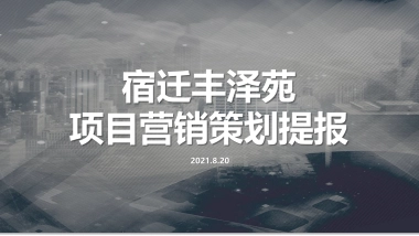 宿迁丰泽苑项目营销策划提报