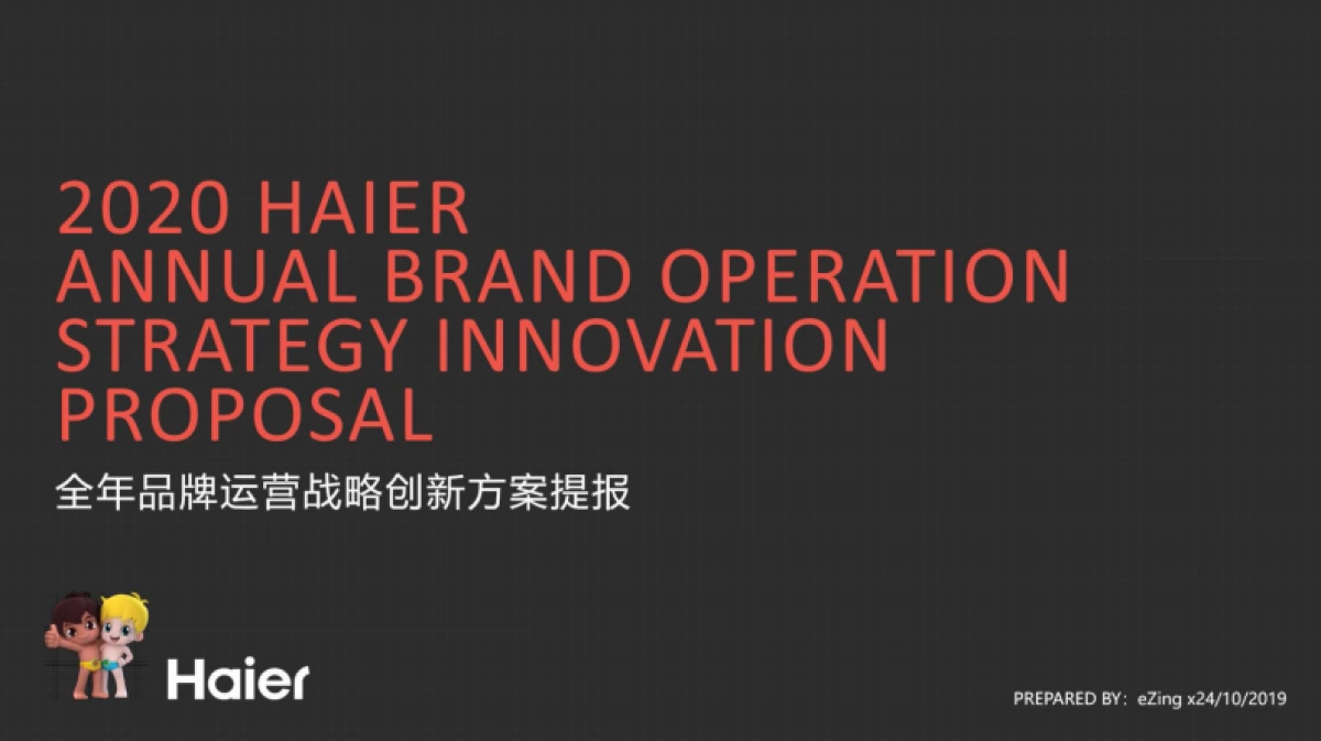 Haier海尔年度推广创新战略方案_第1页
