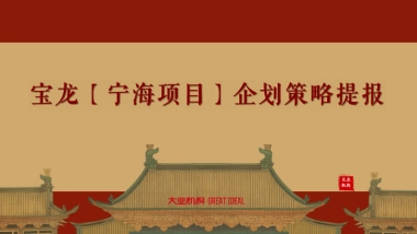 宝龙宁海项目推广策略提报方案