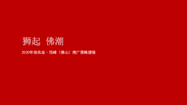 深圳某一线-佛山佳兆业悦峰2020年度推广案 