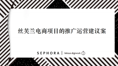 丝芙兰电商项目推广运营建议案
