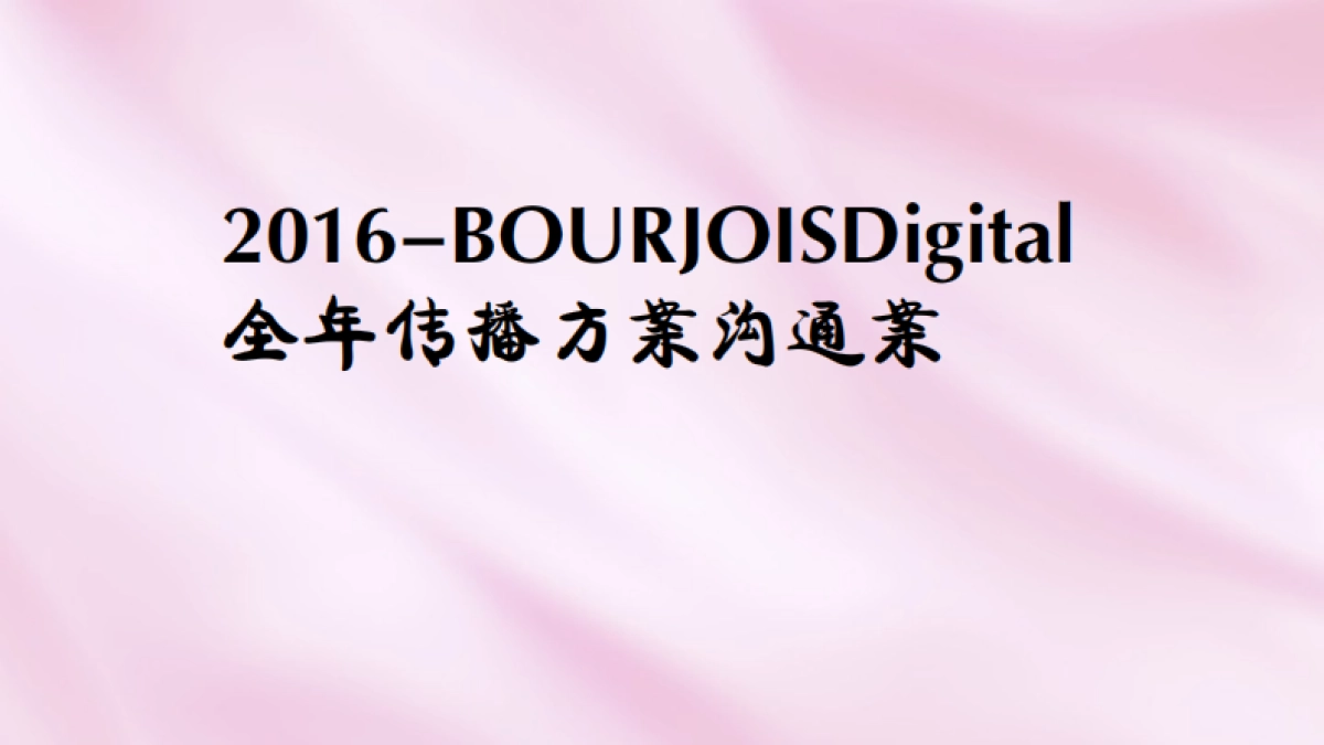 2016BOURJOISDigital全年传播方案沟通案-国际4A电通_第2页