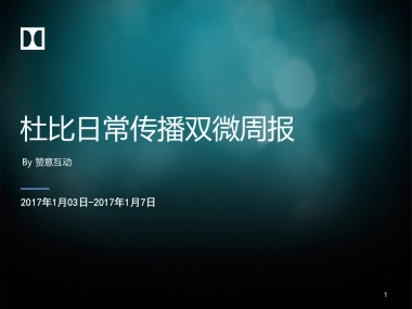 杜比日常传播双微周报