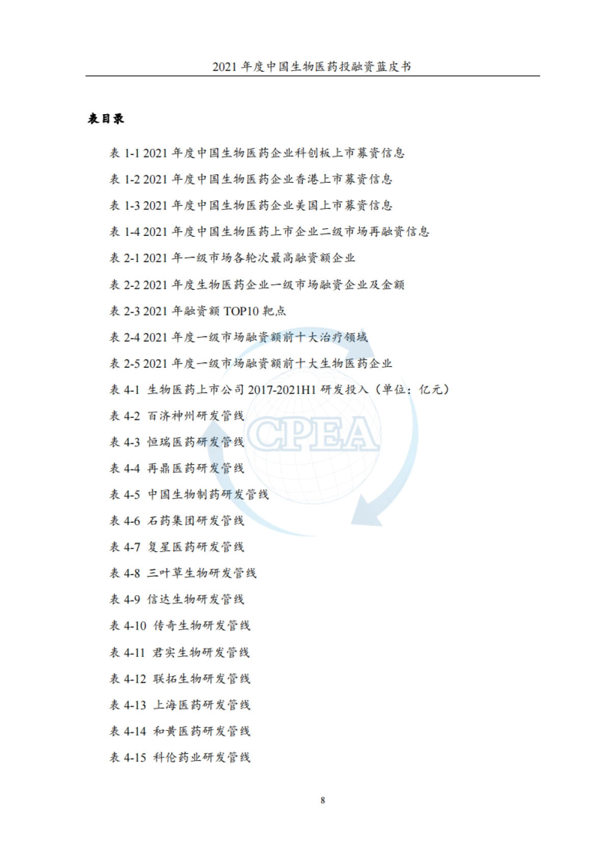 2021年度中国生物医药投融资蓝皮书-CPEA中国医药企业管理协会&药渡-162页_第10页