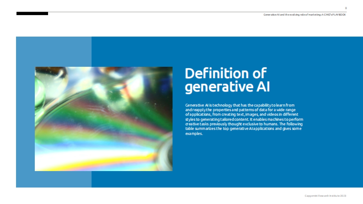 Capgemini-生成式人工智能与营销角色的演变&CMO的策略（英）_第8页