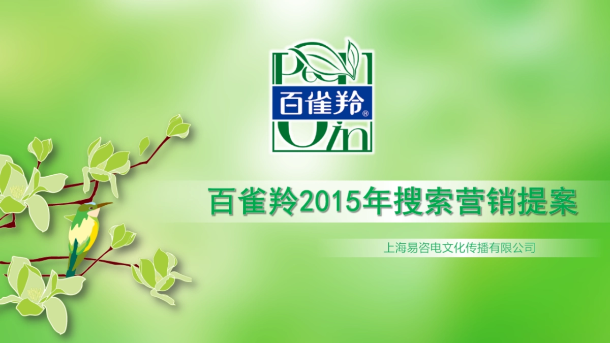 2015百雀羚搜索营销方案-易咨电-61P _第1页