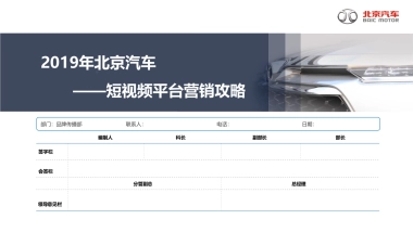 2019北京汽车短视频平台营销攻略