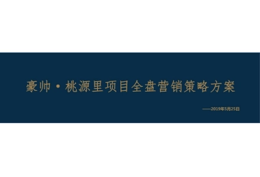 2019豪帅桃源里项目全盘营销策略方案