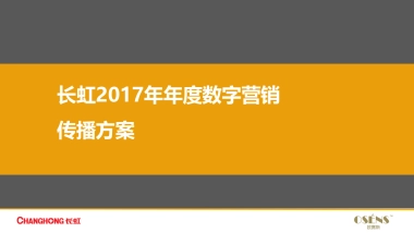 长虹2017年年度数字营销 