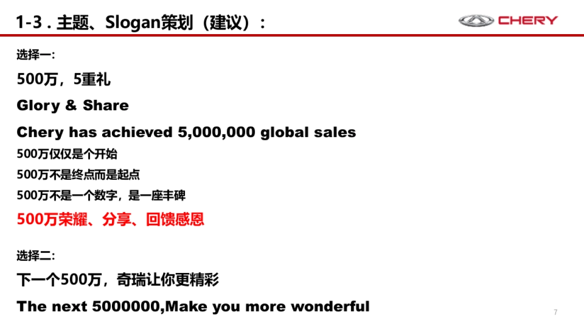 奇瑞全球500万五重礼主题营销活动策划建议案_第7页