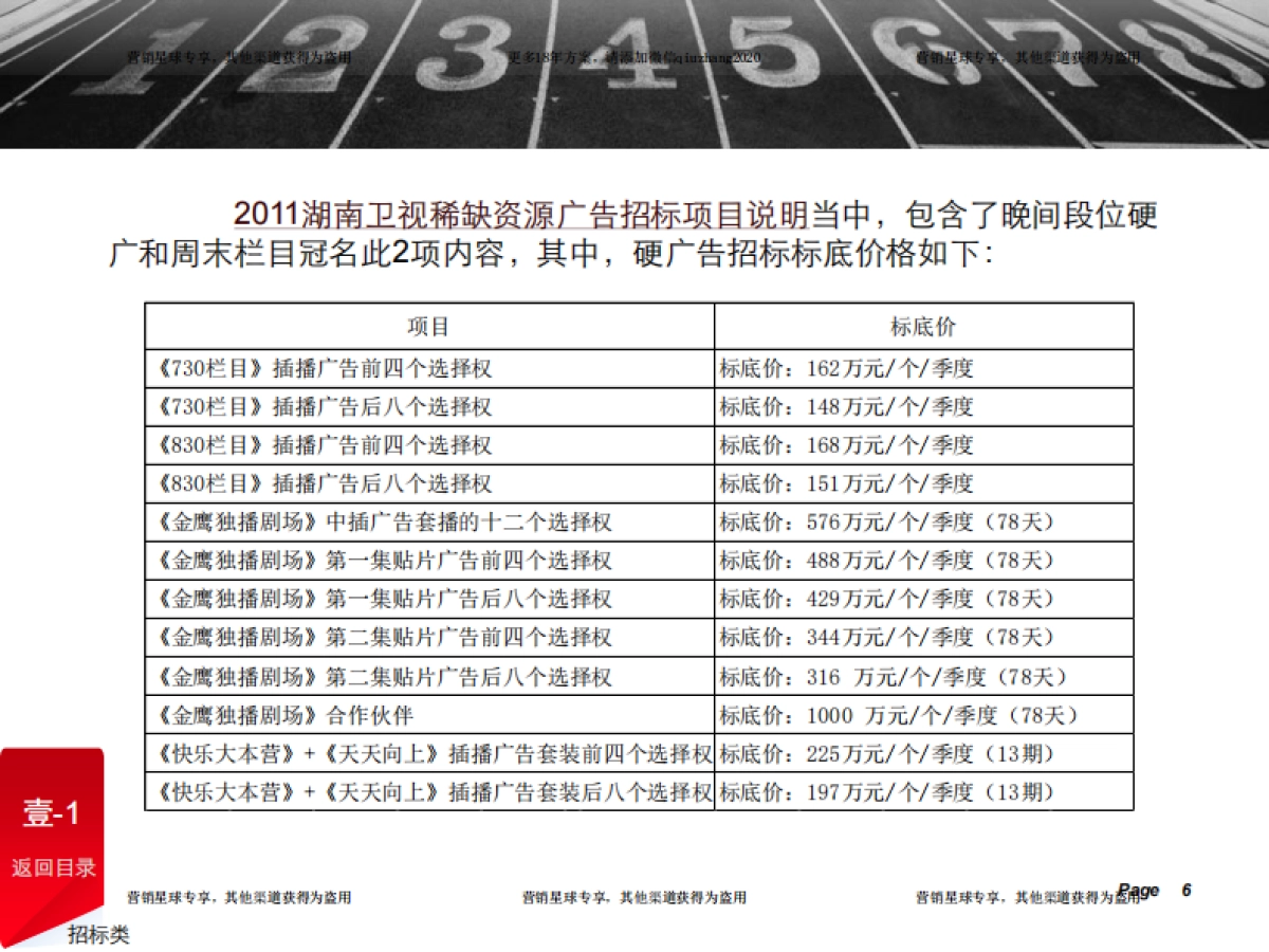 湖南卫视经典广告招标、招商方案 _第6页