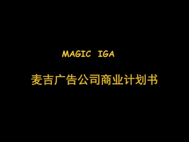 麦吉网络游戏广告公司商业计划书