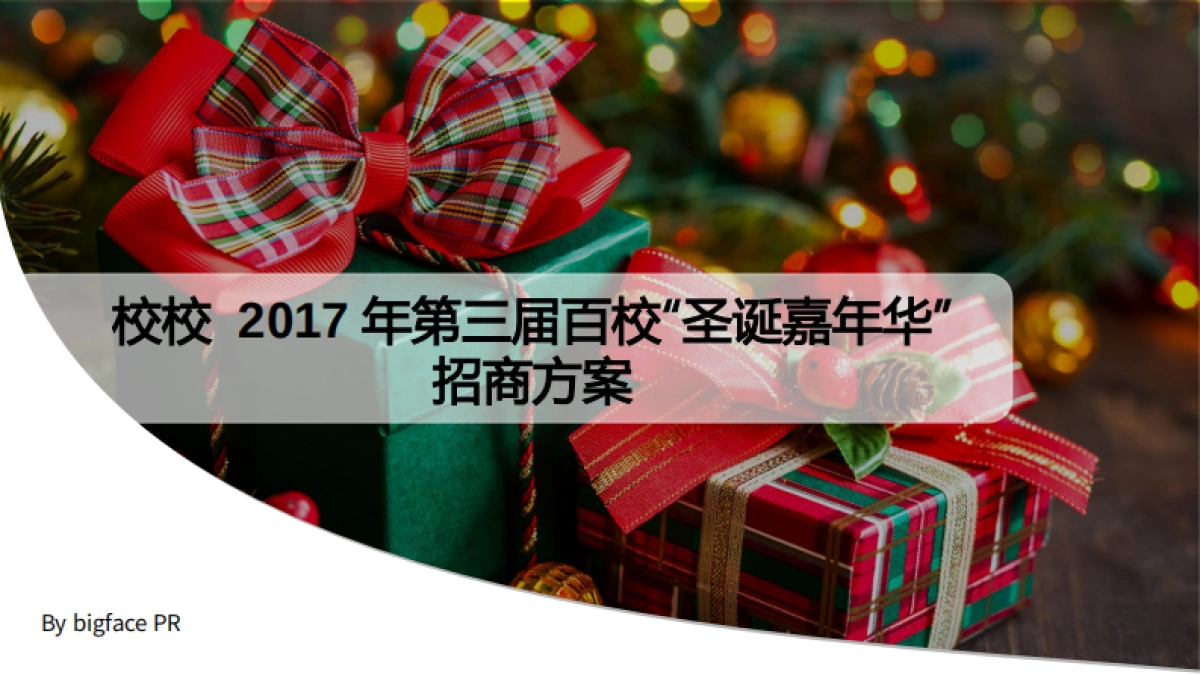 2017校校第三届百校圣诞嘉年华招商方案_第1页