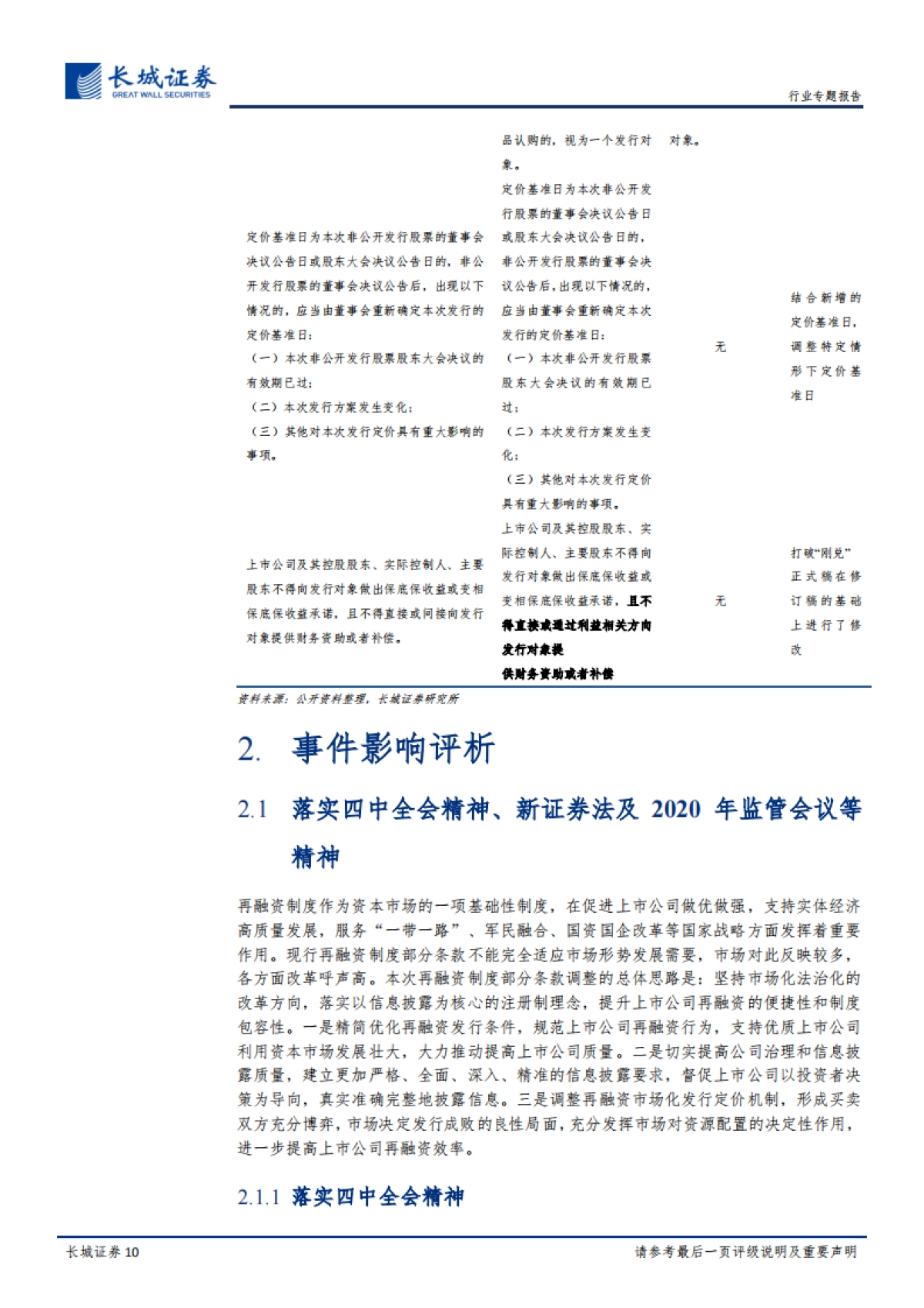 非银行金融行业：关于修改《创业板上市公司证券发行管理暂行办法》的决定等的专题评析：2020年决胜全面建设小康之年，资本市场政策助力市场化发展_第10页