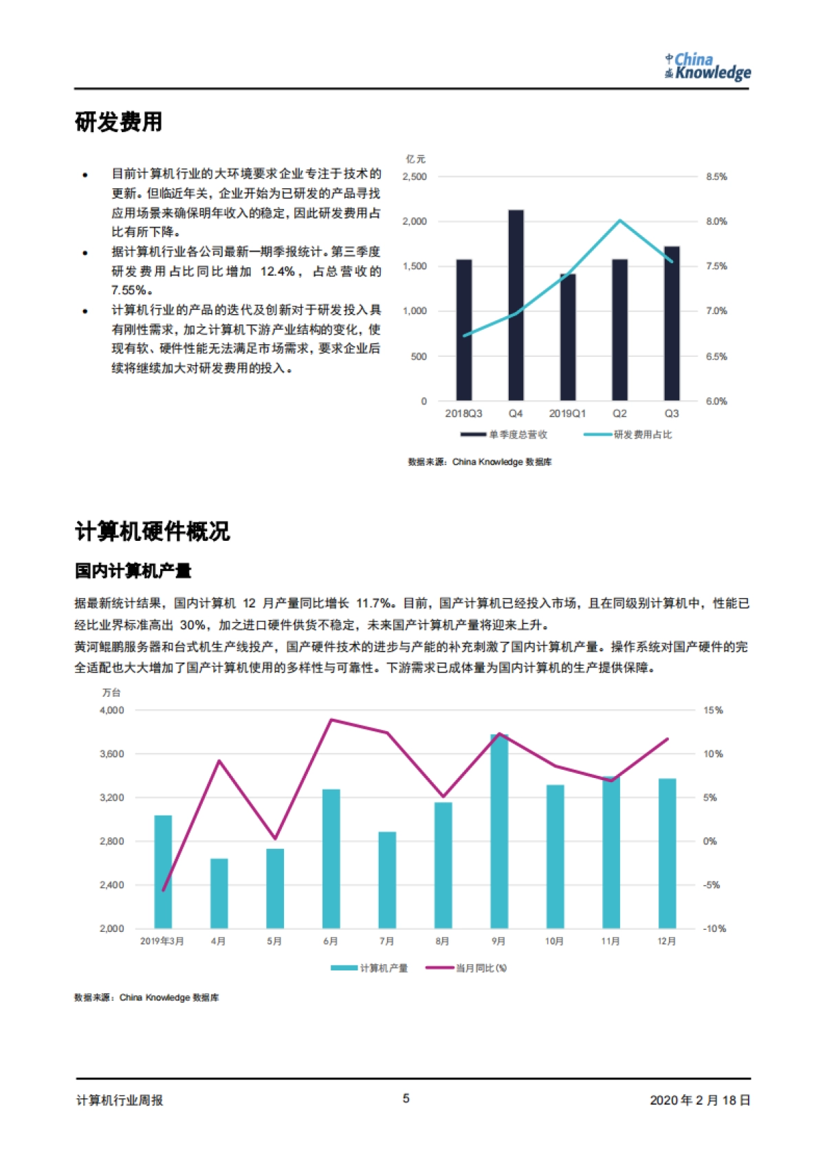 计算机行业周报:远程办公短期助力服务器市场,再融资政策放宽长期利好高新技术产业_第5页