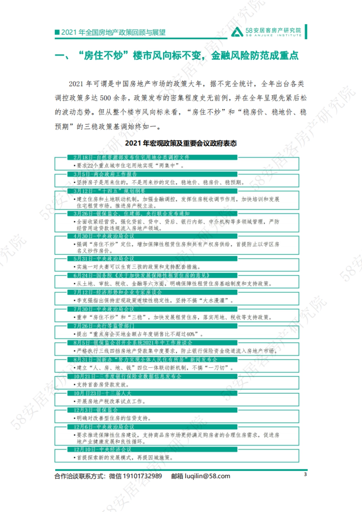 精准调控 稳字当头：2021年楼市政策回顾与2022年展望-58安居客-27页_第3页