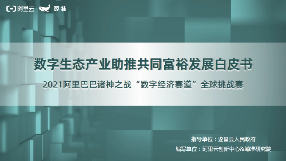 数字生态产业助推共同富裕发展白皮书-阿里云创新中心&鲸准研究院-30页_第1页