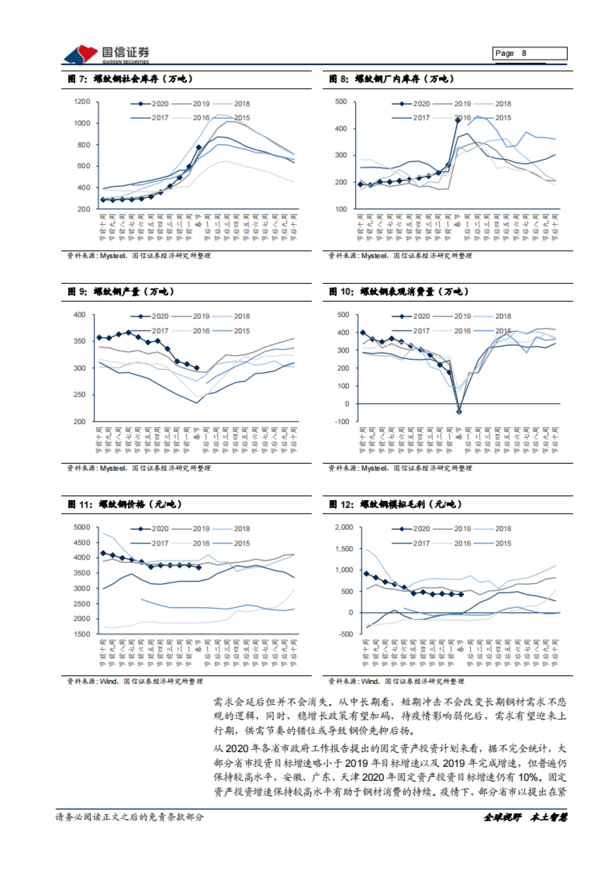 钢铁2020年2月投资策略暨年报业绩前瞻：疫情扰动复工节奏，钢价短期承压_第8页