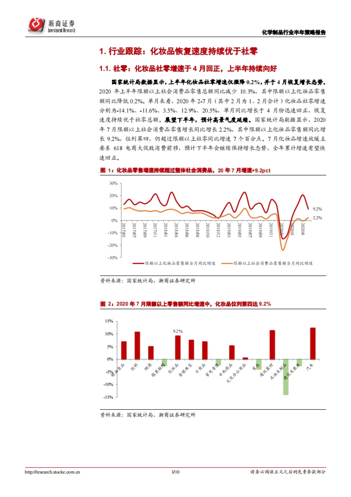 化妆品行业2020年半年报总结：渠道赋能+新品驱动+营销升级，化妆品龙头行稳致远_第3页