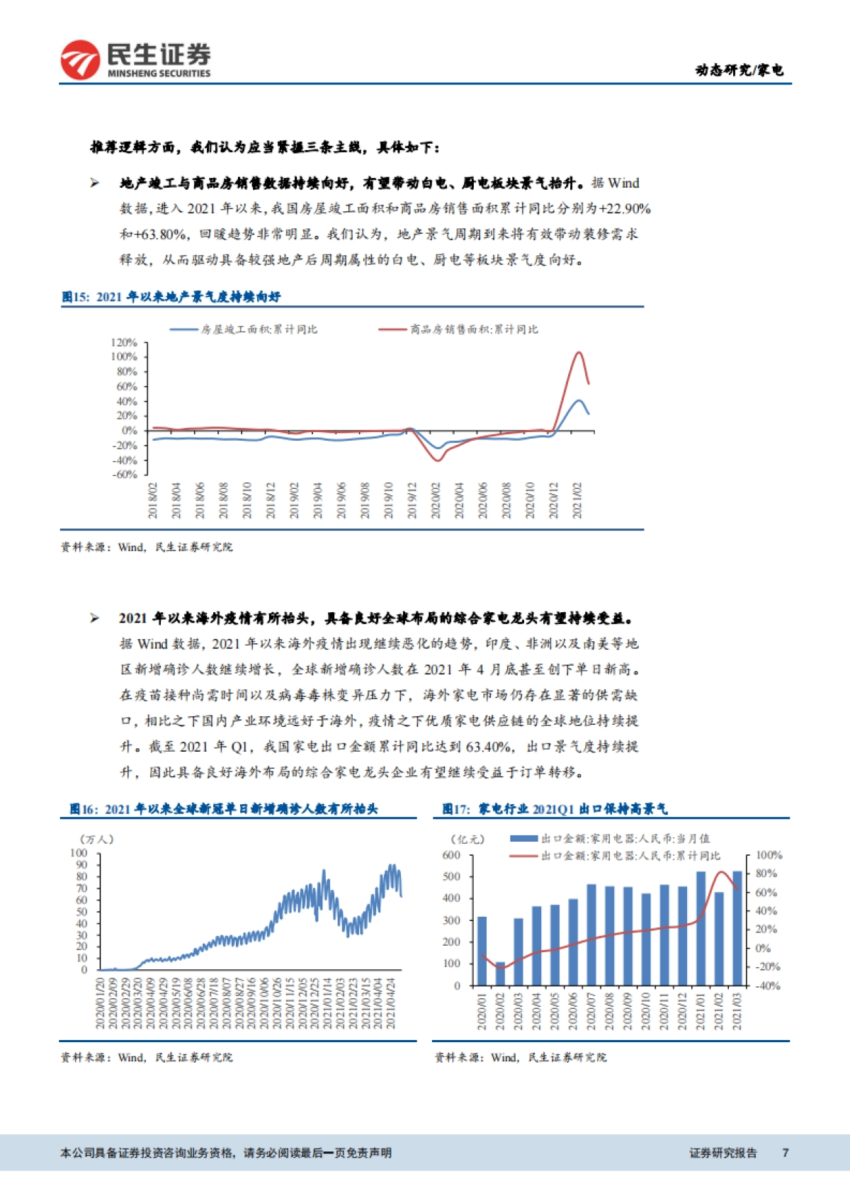 家电行业2020年报及2021年一季报总结：需求复苏平稳过渡，盈利能力无需担忧-民生证券-21页_第7页