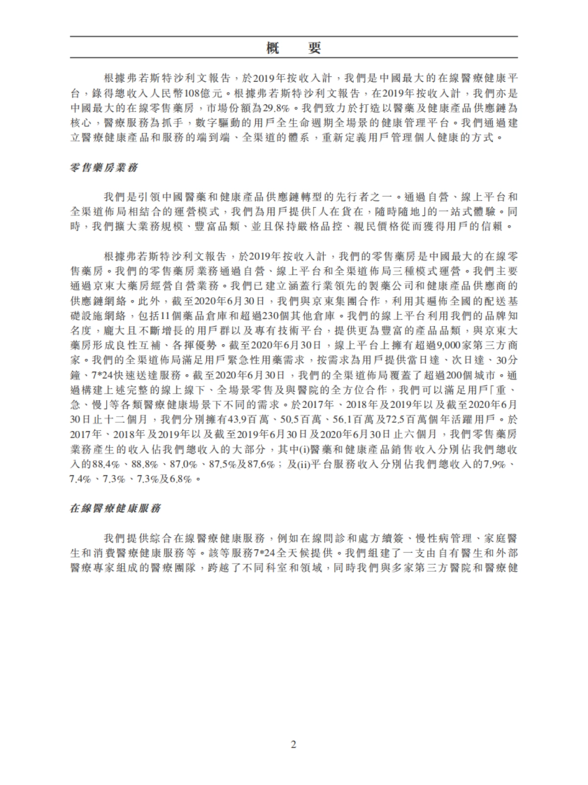 京东健康上市IPO招股书-海通证券&UBS_第9页