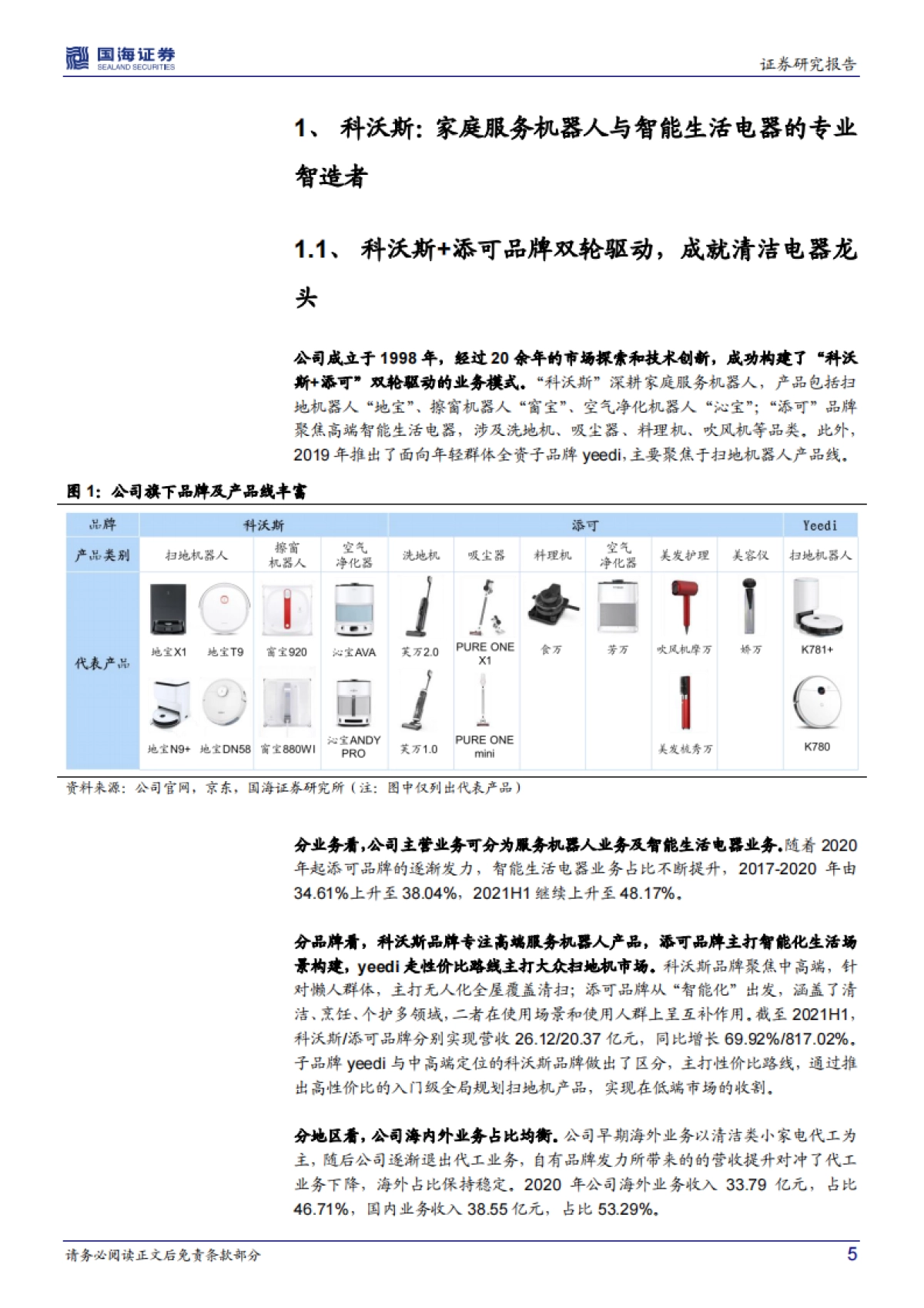 国海证券-科沃斯-603486.SH-公司深度研究：双品牌持续发力，清洁电器智造龙头未来可期_第5页