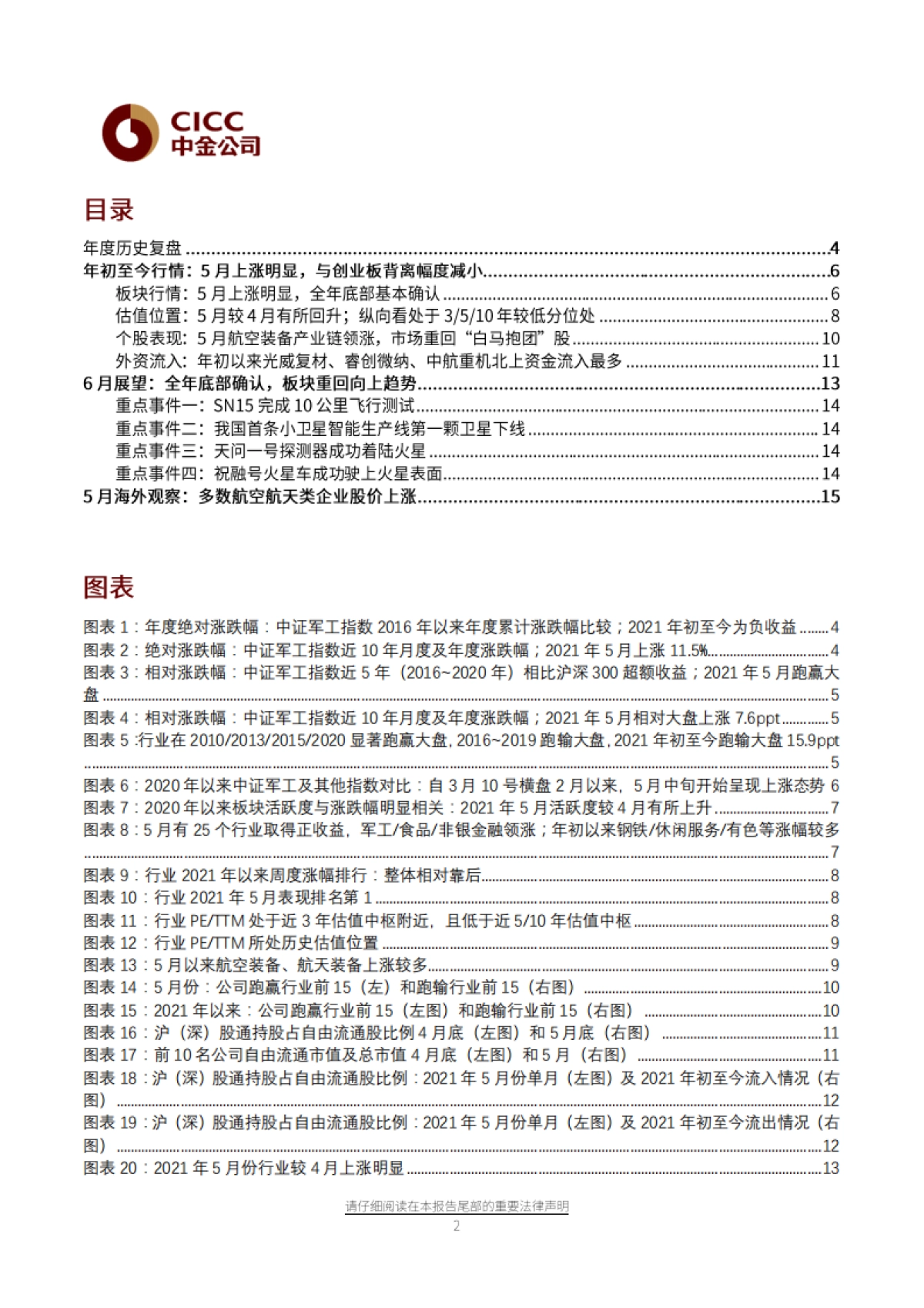 航空航天科技6月展望：板块进入活跃期，向上趋势明确-中金公司-20页_第2页