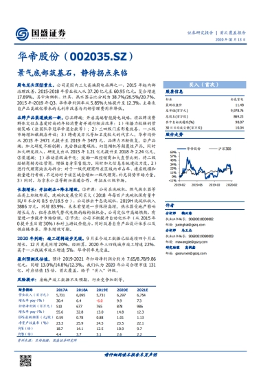 华帝股份（002035.SZ）公司深度研究 - 厨房电器景气底部筑基石，静待拐点来临