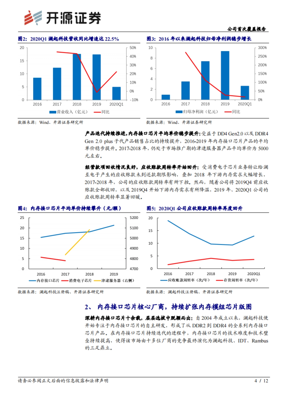 澜起科技公司首次覆盖报告:内存接口芯片-深耕服务器优质赛道,受益数据中心扩建_第4页