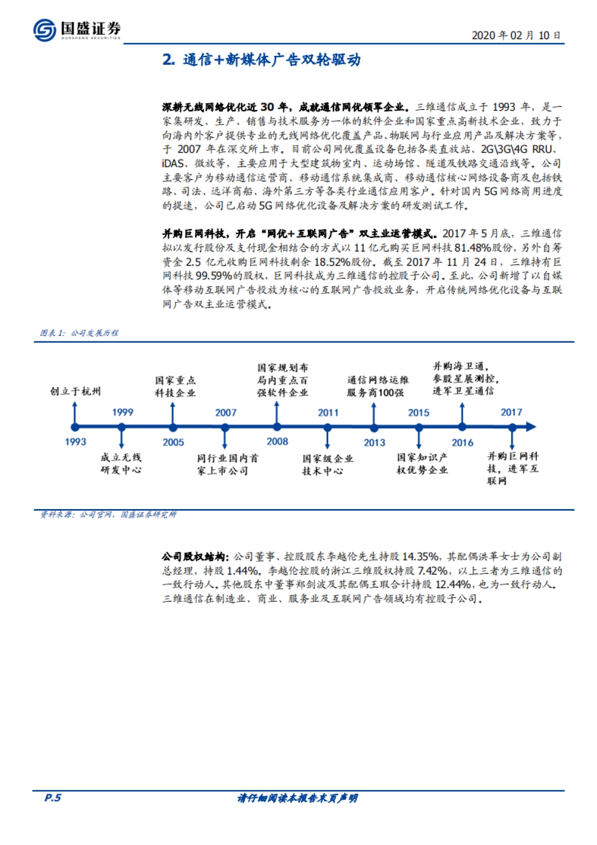 三维通信公司深度报告-享信息基建红利，掘新媒体流量价值_第5页