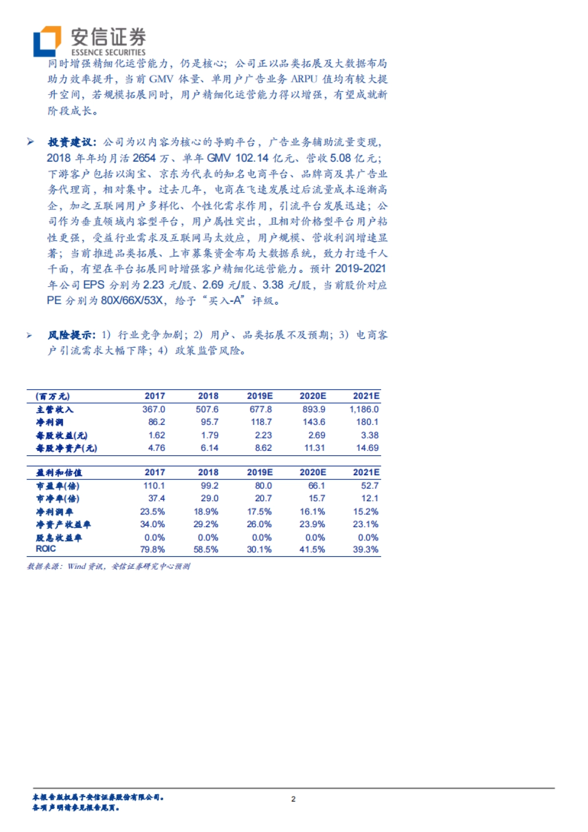 值得买(300785)公司研究报告-电商导购平台-优质内容汇集用户,精细化运营助力变现-安信证券_第2页