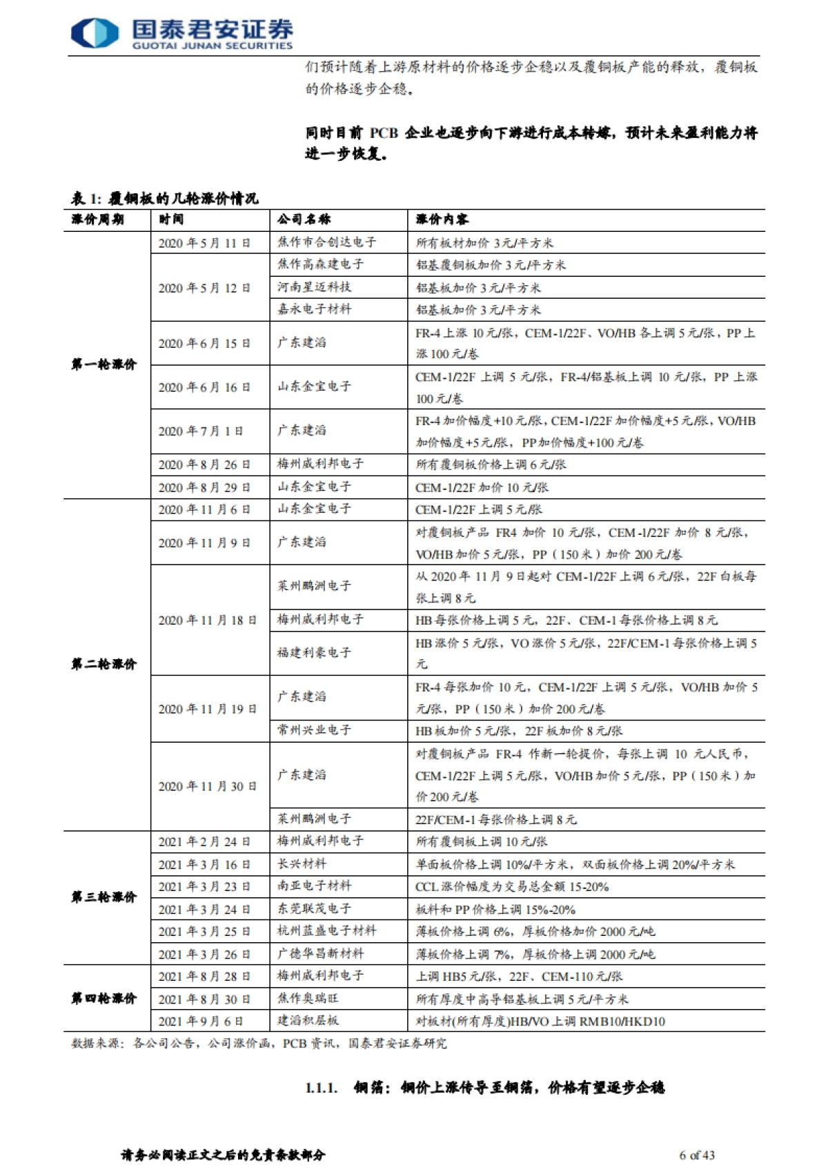 【国泰君安】电子元器件行业：PCB产业升级趋势明确，四大领域爆发打开需求空间_第6页