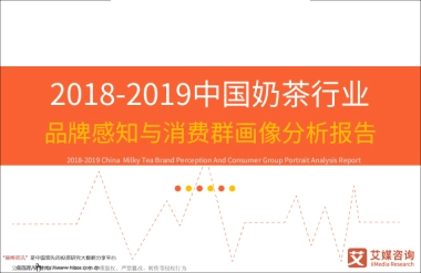 2018-2019中国奶茶行业品牌感知与消费群画像分析报告-艾媒咨询-47页
