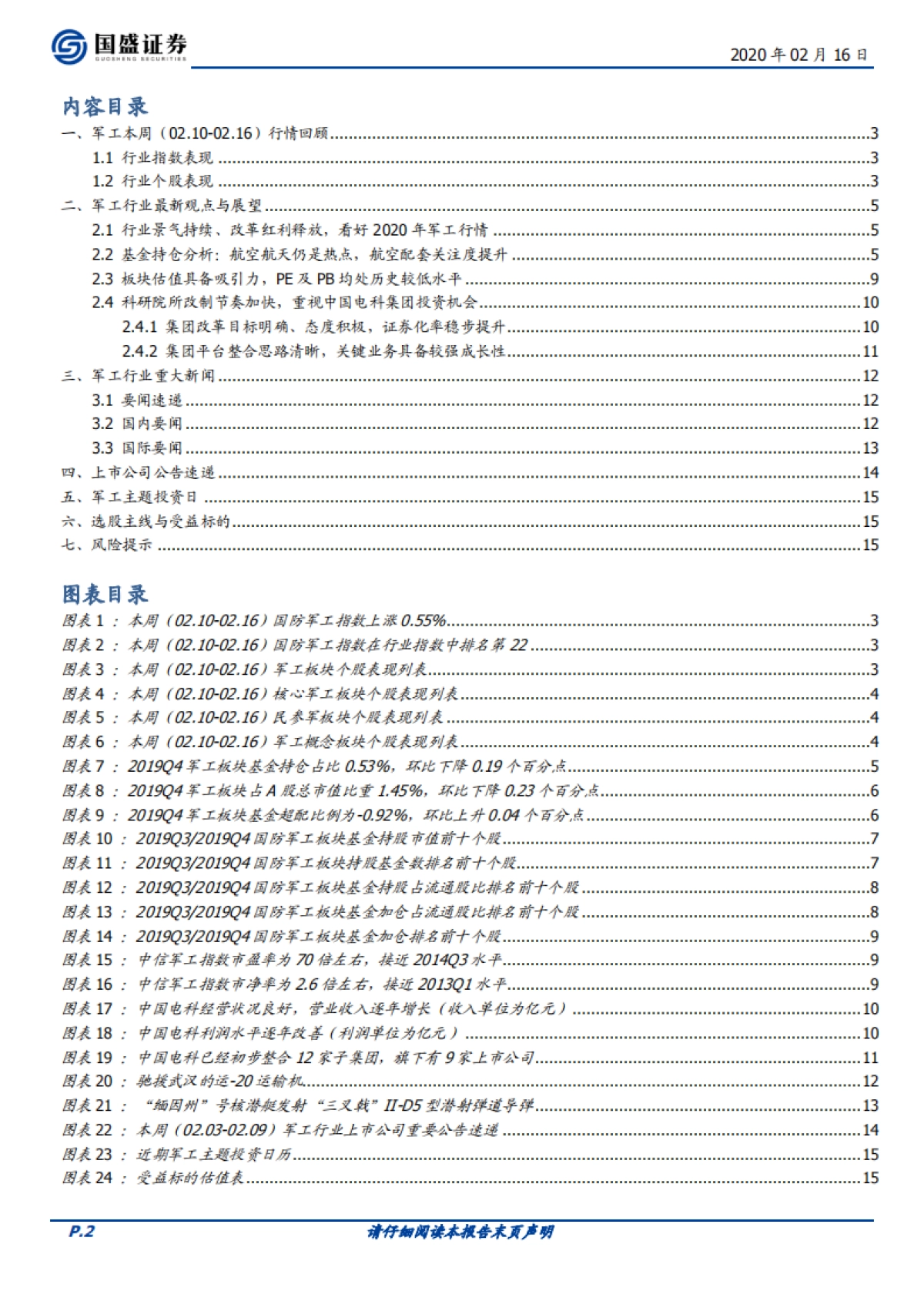 国防军工行业周报：再融资松绑利好军工，改革红利持续释放_第2页