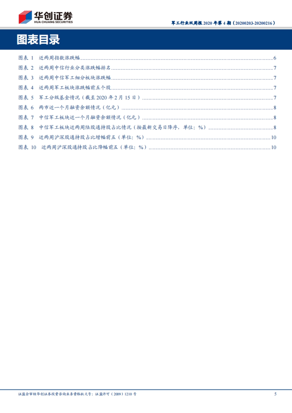 军工行业双周报2020年第4期：疫情对军工行业影响有限，关注航天工业发展机遇_第5页