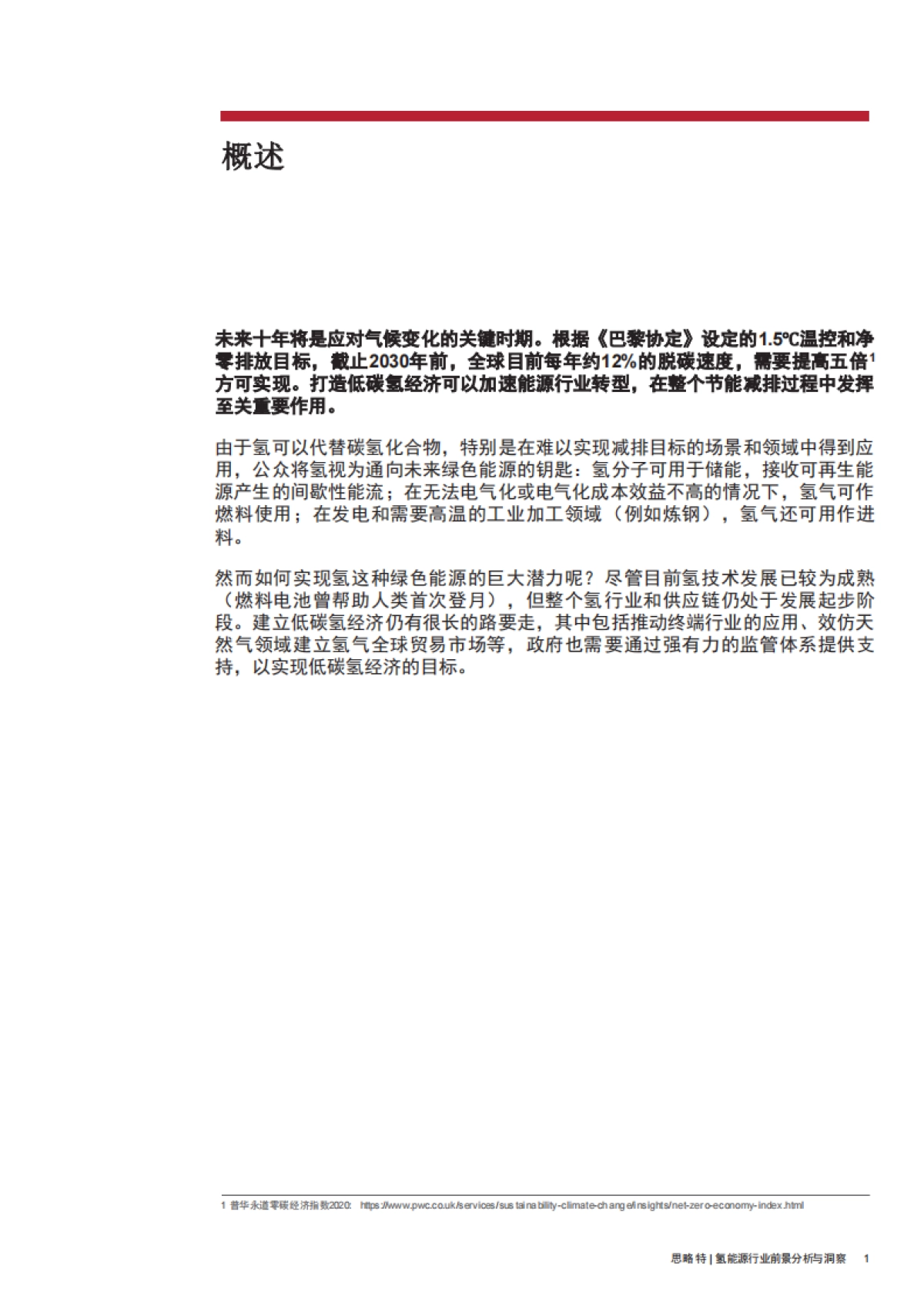 普华永道-氢能源行业前景分析与洞察:借鉴欧洲经验,打造低碳氢经济_第3页