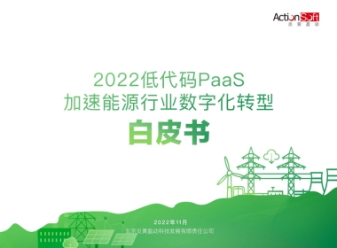 炎黄盈动：2022低代码PaaS加速能源行业数字化转型白皮书
