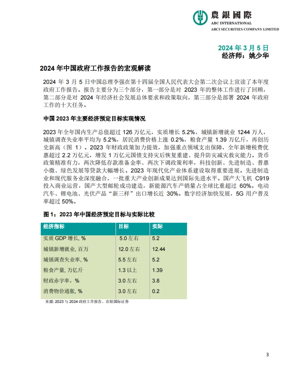 2024年中国政府工作报告宏观、投资策略及行业分析-20页_第3页
